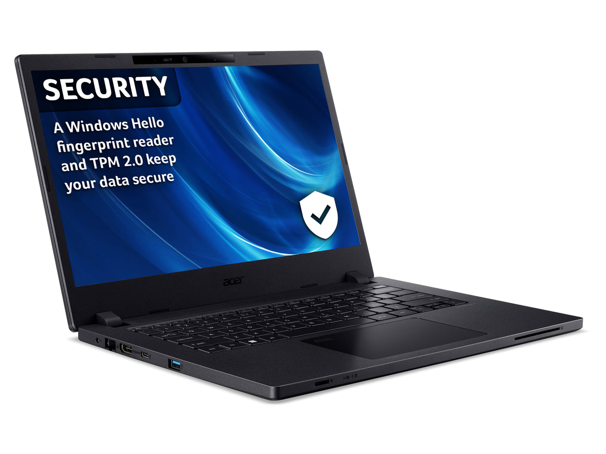 Acer TravelMate P2 TMP214-54 Laptop - 35.6 cm (14") - Intel® Core™ i3-1215U - 8 GB DDR4-SDRAM - 256 GB SSD - Wi-Fi 6 - Windows 11 Home - Black