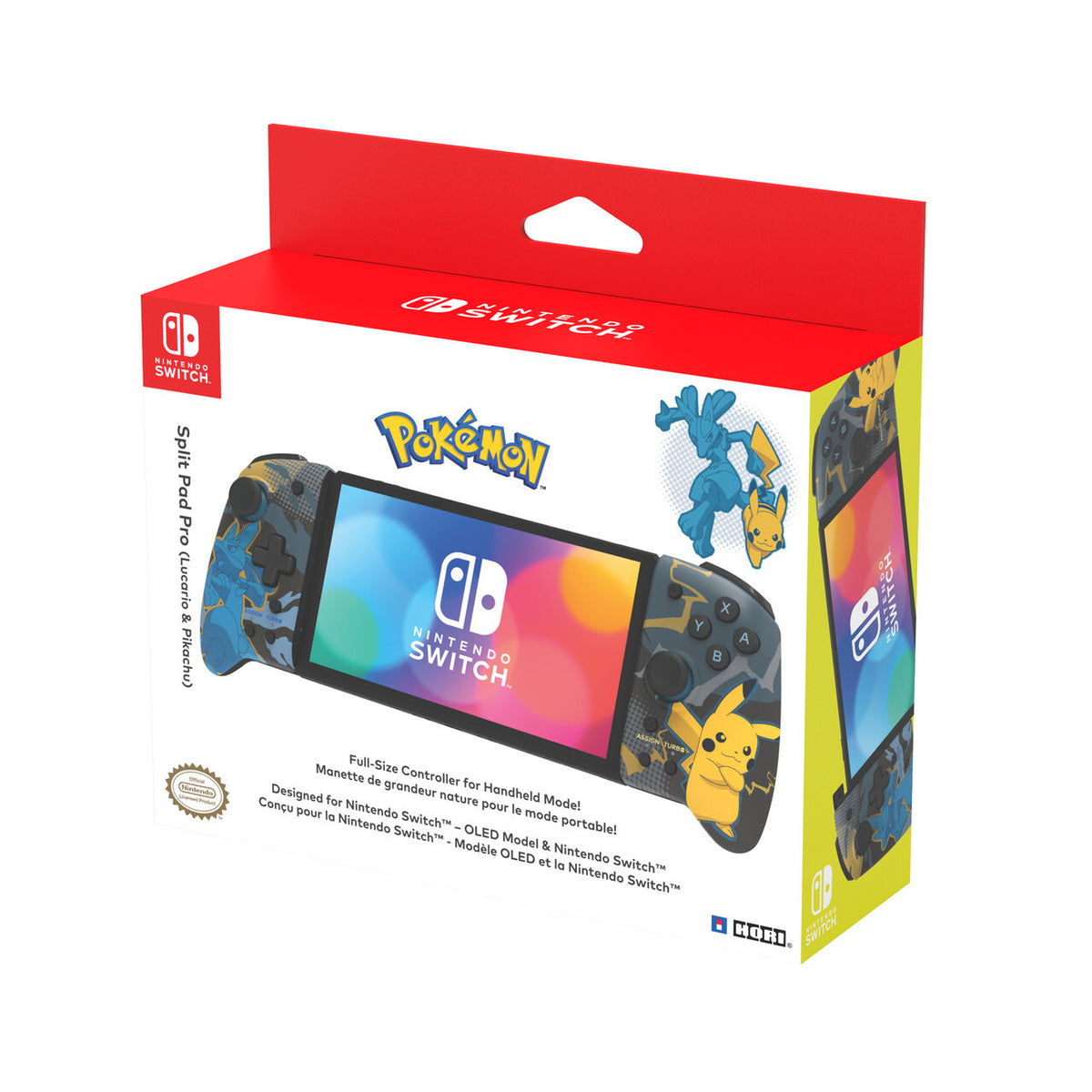 Hori Split Pad Pro -  Game Controllers for Nintendo Switch - Lucario & Pikachu Edition