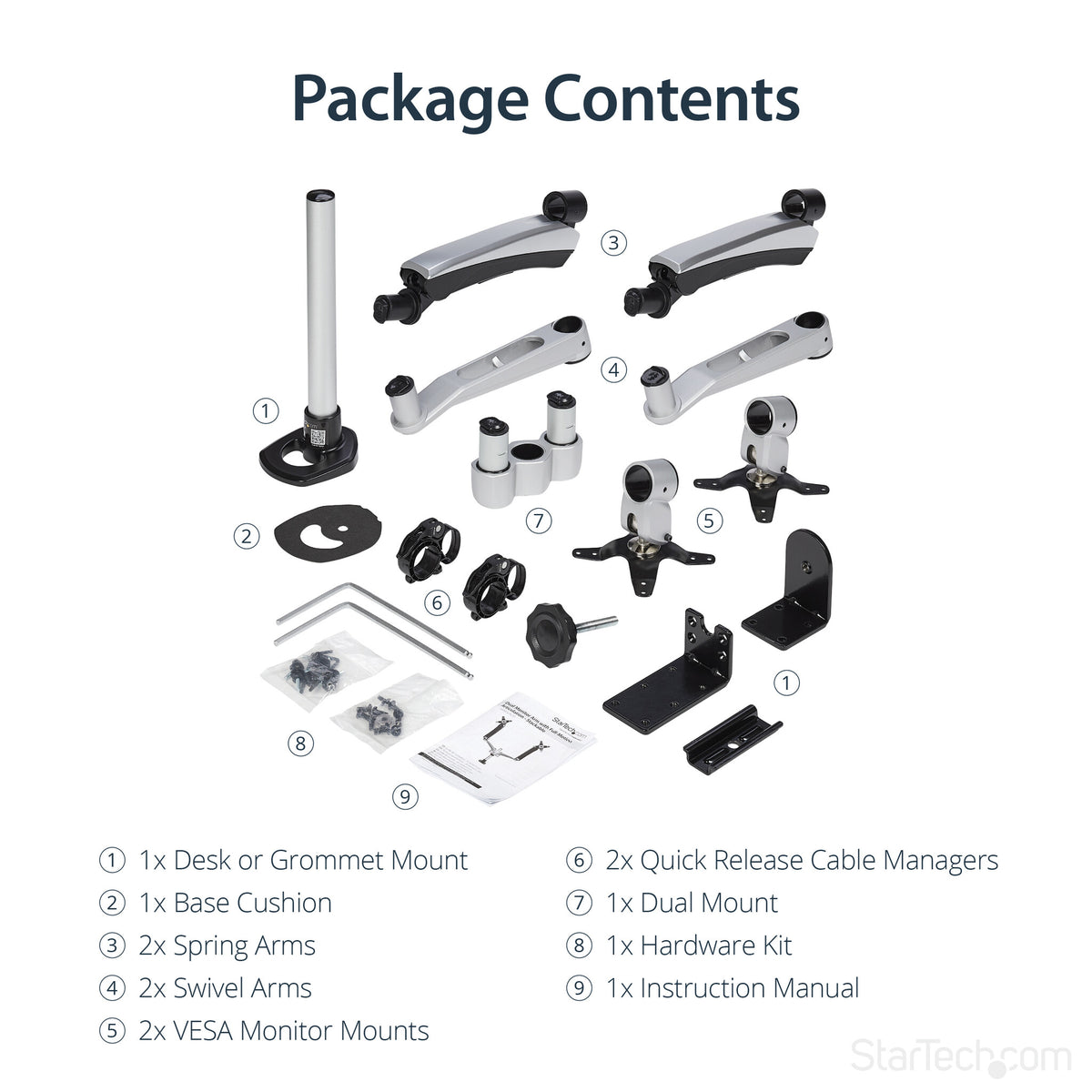 StarTech.com ARMDUAL30 - Desk monitor mount for 76.2 cm (30")