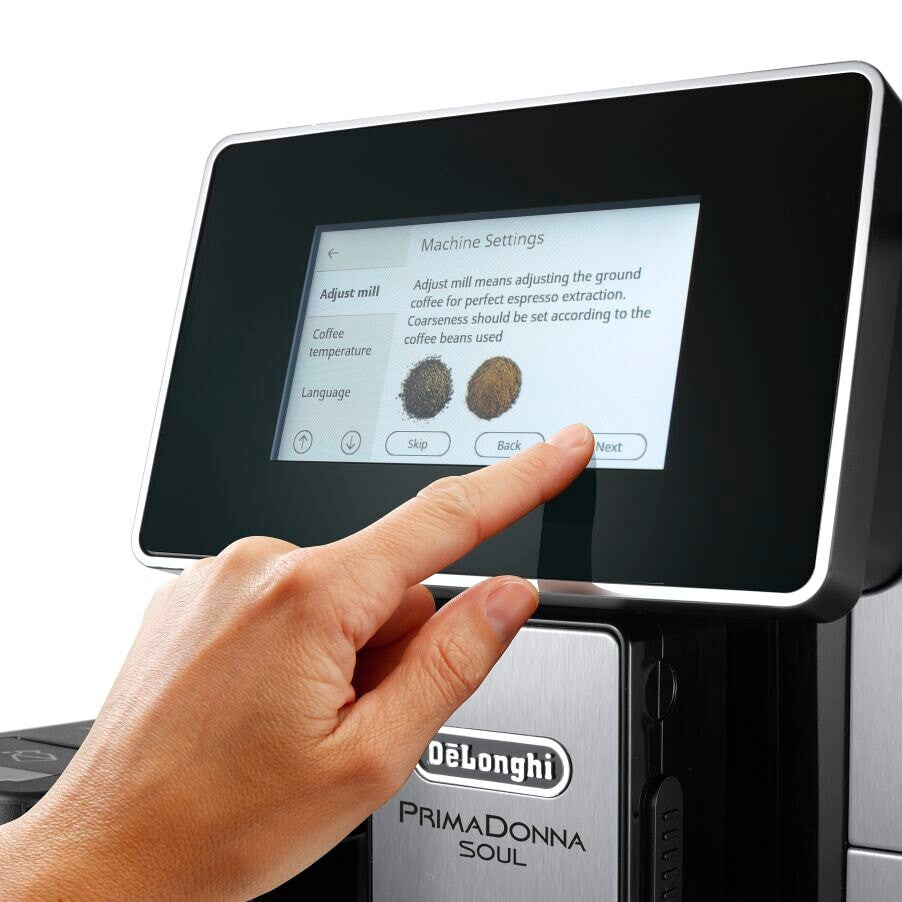 De'Longhi PrimaDonna Soul ECAM610.75.MB - Fully Automatic Bean to Cup Coffee Machine in Metal Black