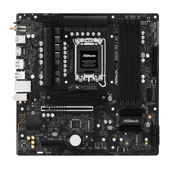 Asrock B860M Pro-A WiFi micro ATX motherboard - Intel B860 LGA 1851