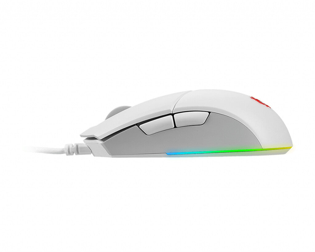 MSI CLUTCH GM11 - USB Type-A Optical Gaming Mouse in White - 5,000 DPI