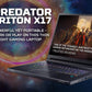 Acer Predator Triton 17X - 43.2 cm (17") - Intel® Core™ i9-13900HX - 64GB DDR5-SDRAM - 4TB NVMe SSD - NVIDIA GeForce RTX 4090 - Wi-Fi 6E - Windows 11 Home - Black