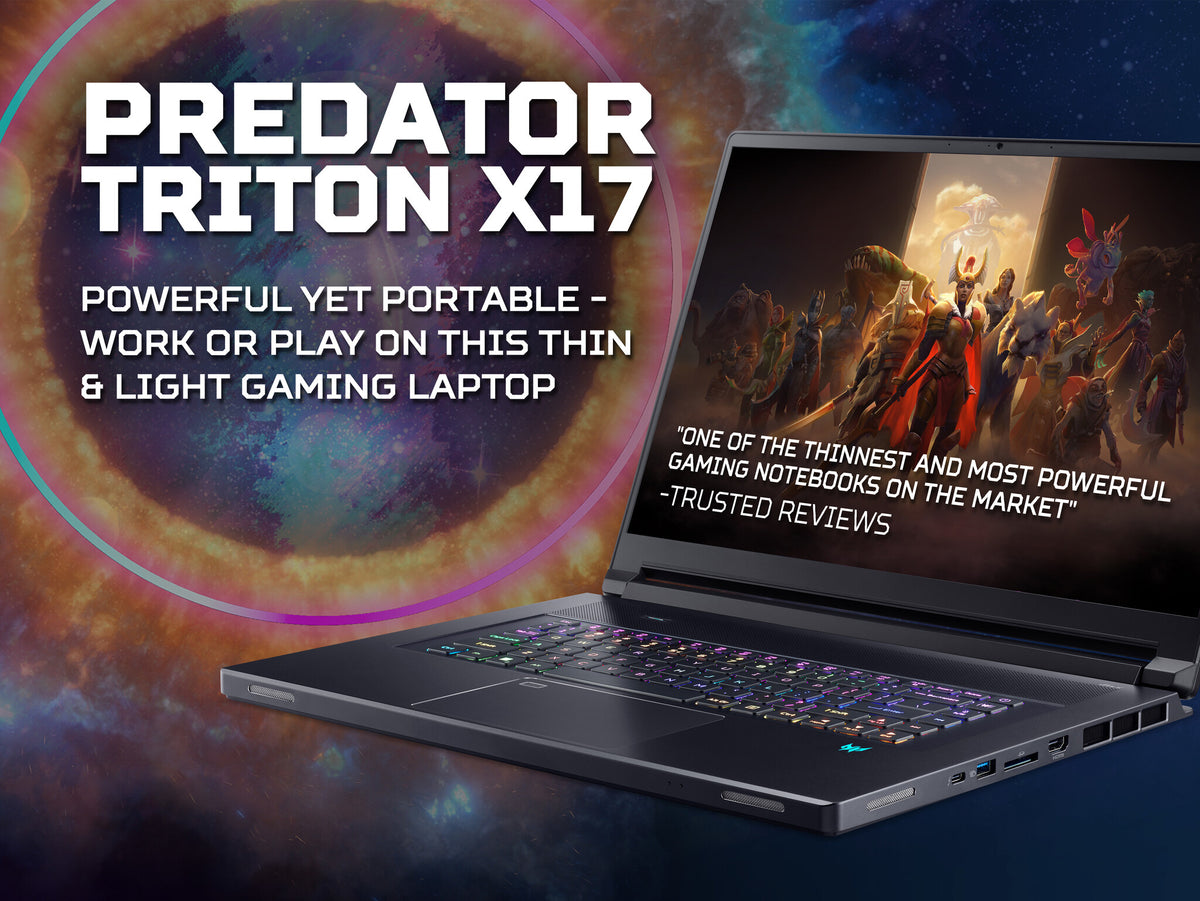 Acer Predator Triton 17X - 43.2 cm (17") - Intel® Core™ i9-13900HX - 64GB DDR5-SDRAM - 4TB NVMe SSD - NVIDIA GeForce RTX 4090 - Wi-Fi 6E - Windows 11 Home - Black