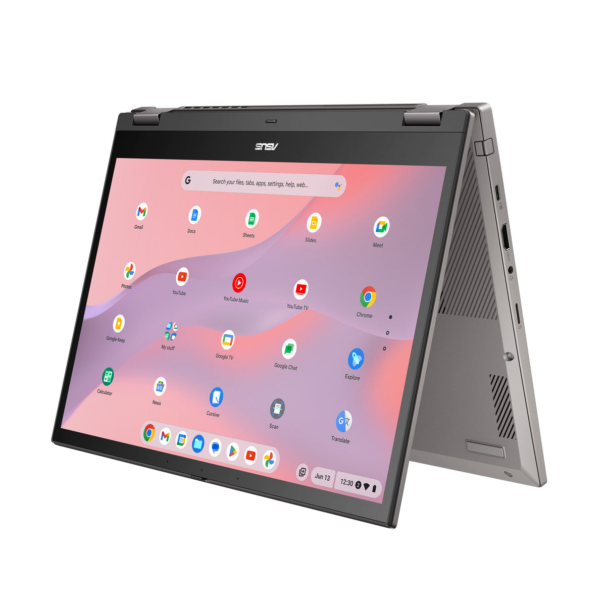 ASUS Chromebook CX34 Flip - 35.6 cm (14") - Touchscreen - Intel® Core™ i5-1235U - 8 GB LPDDR4x-SDRAM - 256 GB SSD - Wi-Fi 6E - ChromeOS - Grey