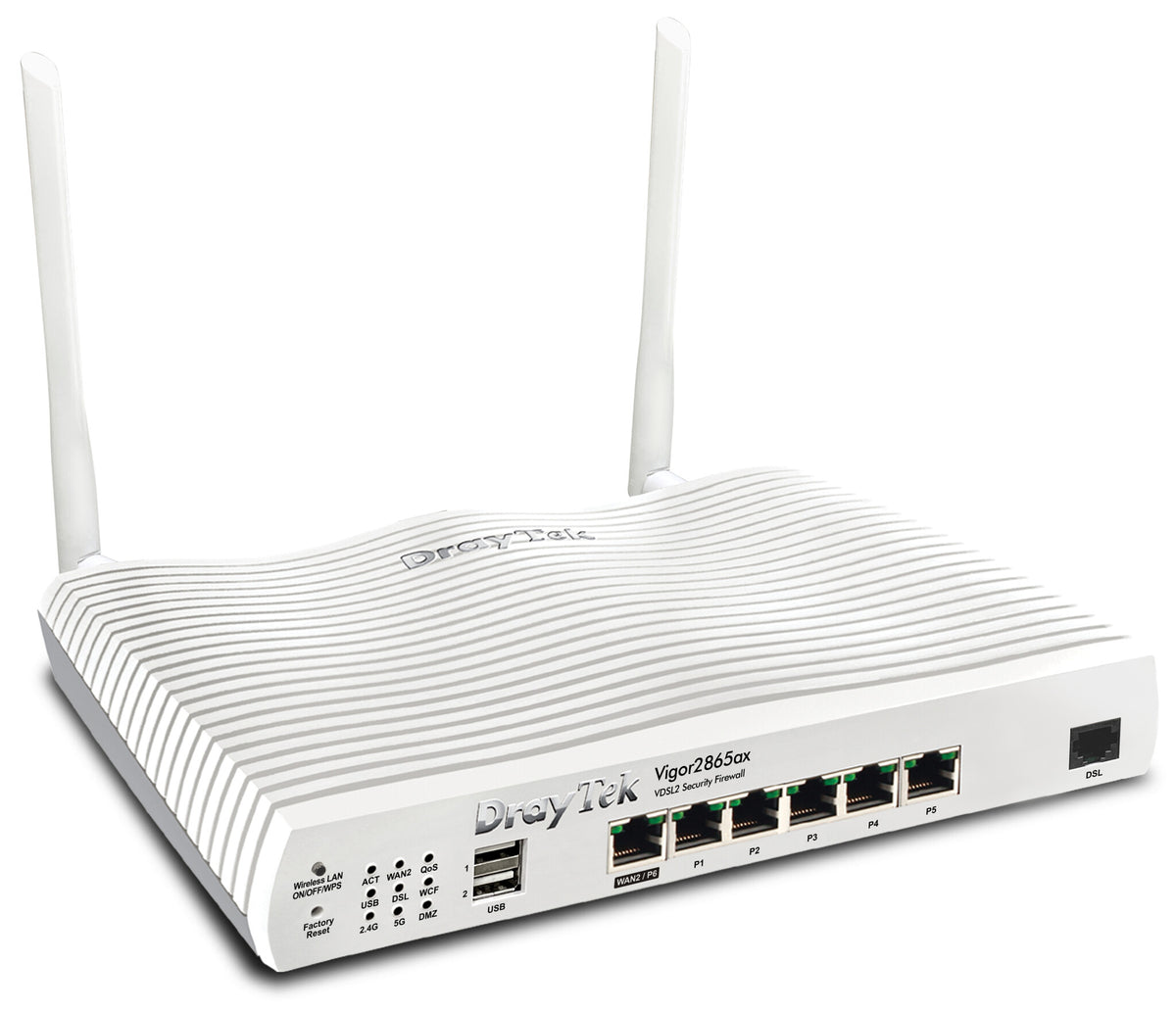 DrayTek Vigor 2865ax - Gigabit Ethernet Dual-band (2.4 GHz / 5 GHz) wireless router in White