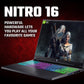 Acer Nitro 16 AN16-73 Gaming Laptop - 40.6 cm (16") - Intel® Core™ i7-14650HX -16 GB DDR5-SDRAM - 1TB SSD - NVIDIA GeForce RTX 4060 - Wi-Fi 6E - Windows 11 - Black