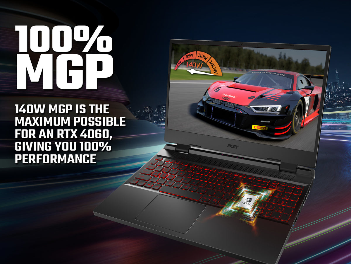 Acer Nitro 5 AN515-58 Laptop - 39.6 cm (15.6&quot;) - Intel® Core™ i7-12650H - 16 GB DDR5-SDRAM - 1TB SSD - NVIDIA GeForce RTX 4060 - Wi-Fi 6 - Windows 11 Home - Black