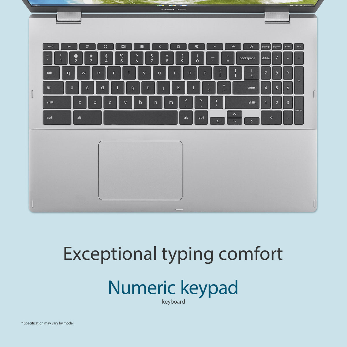 ASUS Chromebook - 39.6 cm (15.6") - Intel® Pentium® Silver N6000 - 4 GB LPDDR4x-SDRAM - 64 GB eMMC - Wi-Fi 6 - ChromeOS - Silver