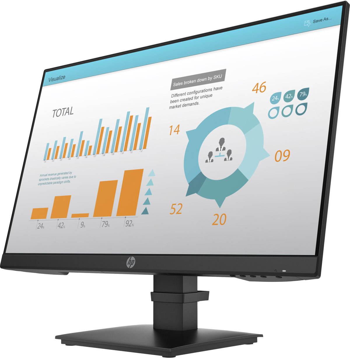 HP P-Series P24 G4 - 60.5 cm (23.8") - 1920 x 1080 pixels FHD Monitor