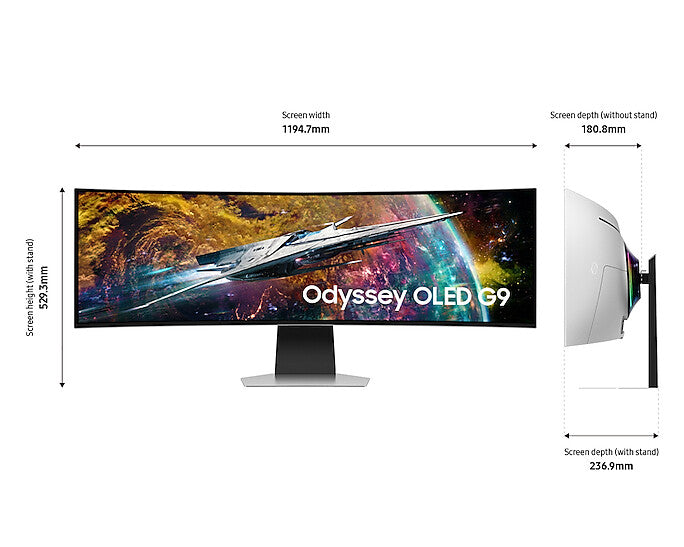 Samsung Odyssey OLED G9 - 124.5 cm (49") - 5120 x 1440 pixels DQHD OLED Monitor