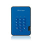 iStorage diskAshur2 - Secure Encrypted External hard drive in Blue - 500 GB
