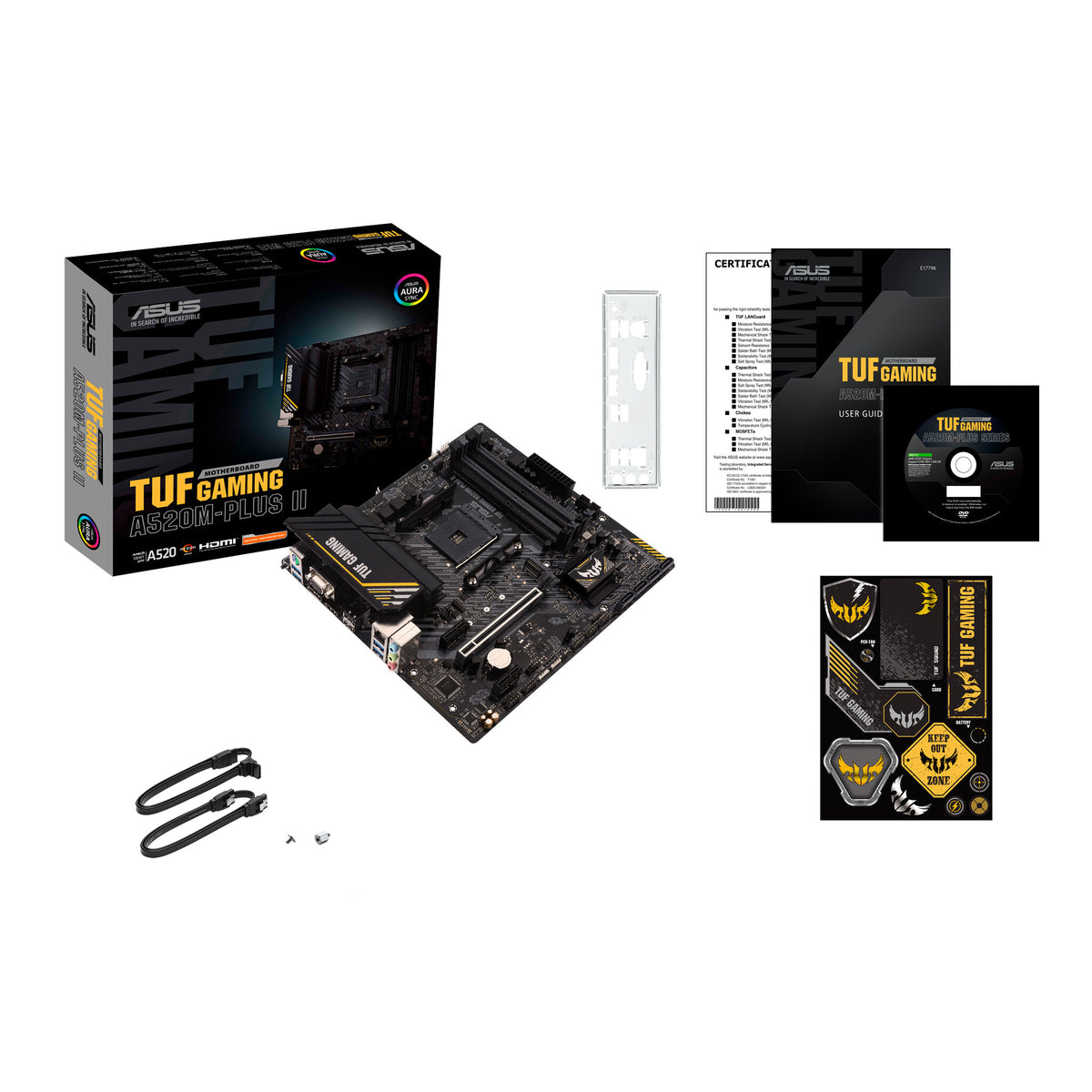 ASUS TUF GAMING A520M-PLUS II micro ATX motherboard - AMD A520 Socket AM4