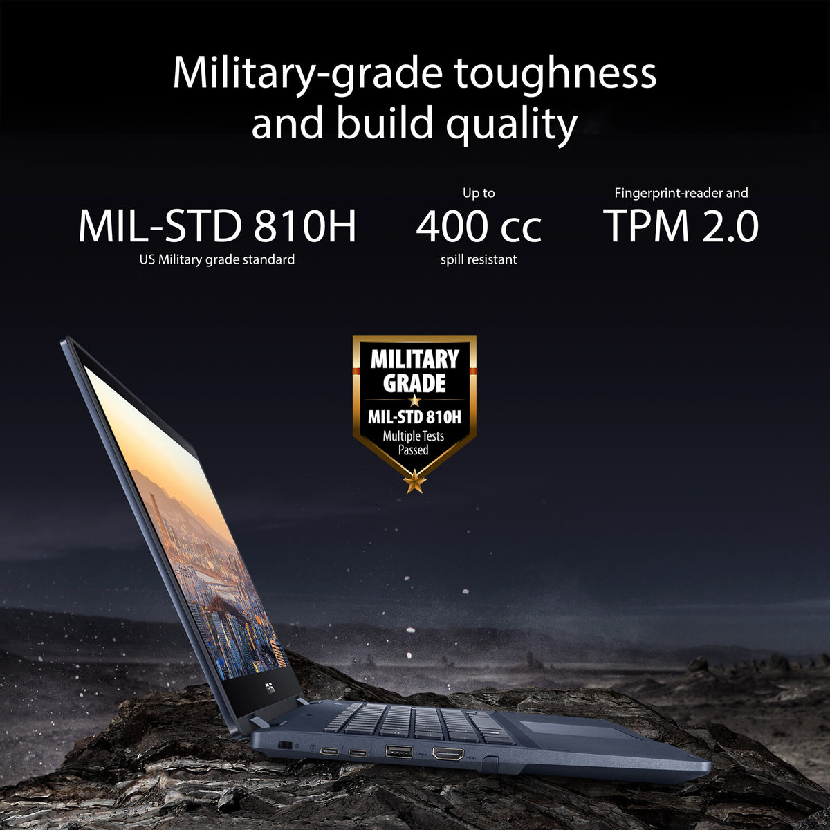 ASUS ExpertBook B3 Flip Hybrid (2-in-1) - 35.6 cm (14") - Touchscreen - Intel® Core™ i5-1235U - 8 GB DDR4-SDRAM - 256 GB SSD - Wi-Fi 6 - Windows 11 Pro Education - Black