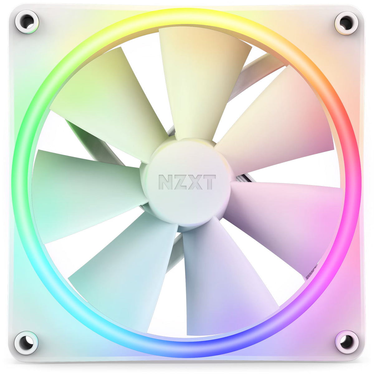 NZXT F120 RGB DUO - Computer Case Fan in White - 120mm
