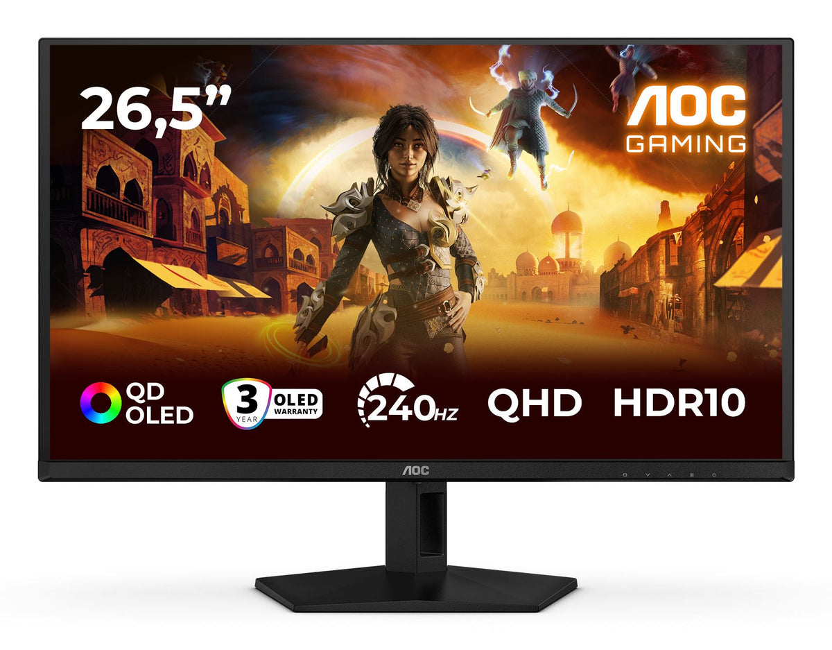 AOC G4 Q27G41ZDF computer monitor 67.3 cm (26.5") 2560 x 1440 pixels Quad HD QD-OLED Black, Red
