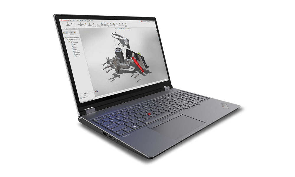 Lenovo ThinkPad P16 Laptop - 40.6 cm (16") - Intel® Core™ i7-13700HX - 16 GB DDR5-SDRAM - 512 GB SSD - NVIDIA RTX A1000 - Wi-Fi 6E - Windows 11 Pro - Grey / Black