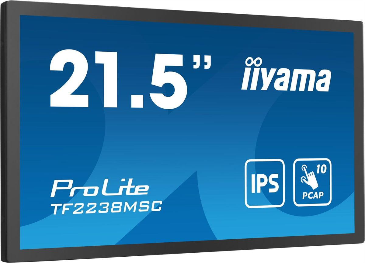iiyama TF2238MSC-B1 computer monitor 53.3 cm (21") 1920 x 1080 pixels Full HD LED Touchscreen Black