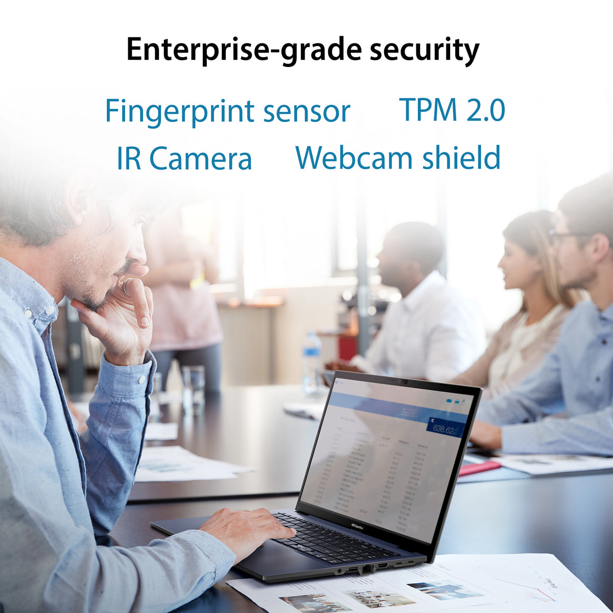 ASUS ExpertBook B1 Laptop - 39.6 cm (15.6") - Intel® Core™ i5-1235U - 8 GB DDR4-SDRAM - 256 GB SSD - Wi-Fi 6E - Windows 11 Pro Education - Black