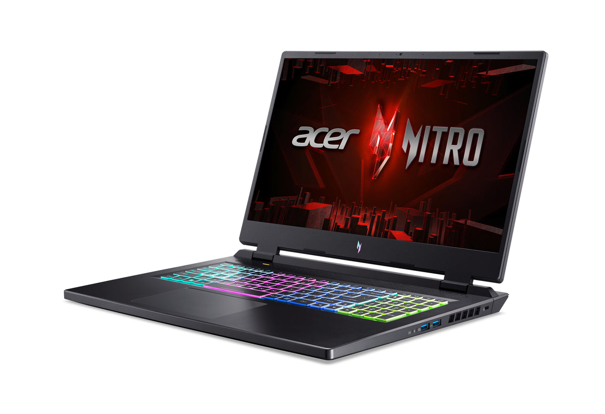 Acer Nitro 17 AN17-41 Gaming Laptop - 43.9 cm (17.3") - AMD Ryzen™ 7 7735HS - 32 GB DDR5-SDRAM - 1.51 TB HDD+SSD - NVIDIA GeForce RTX 4070 - Wi-Fi 6 - Windows 11 Home - Black
