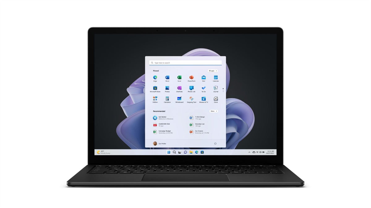 Microsoft Surface Laptop 5 38.1 cm (15") Touchscreen Intel® Core™ i7 i7-1265U 16 GB LPDDR5x-SDRAM 512 GB SSD Wi-Fi 6 (802.11ax) Windows 10 Pro Black