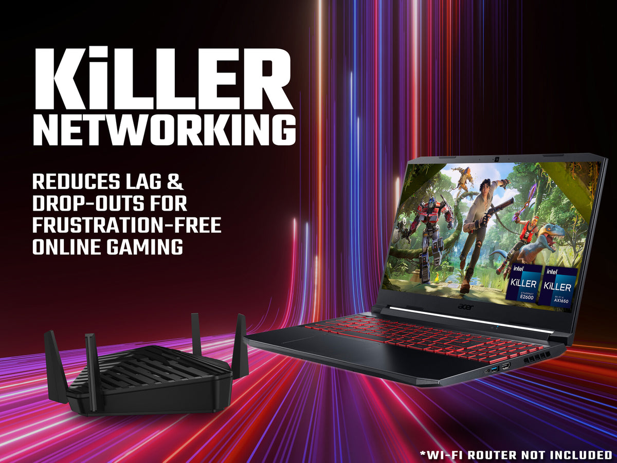 Acer Nitro 5 AN515-57 Gaming Laptop - 39.6 cm (15.6&quot;) - Intel® Core™ i5-11400H - 16 GB DDR4-SDRAM - 512 GB SSD - NVIDIA GeForce RTX 3050 - Wi-Fi 6 - Windows 11 Home - Black