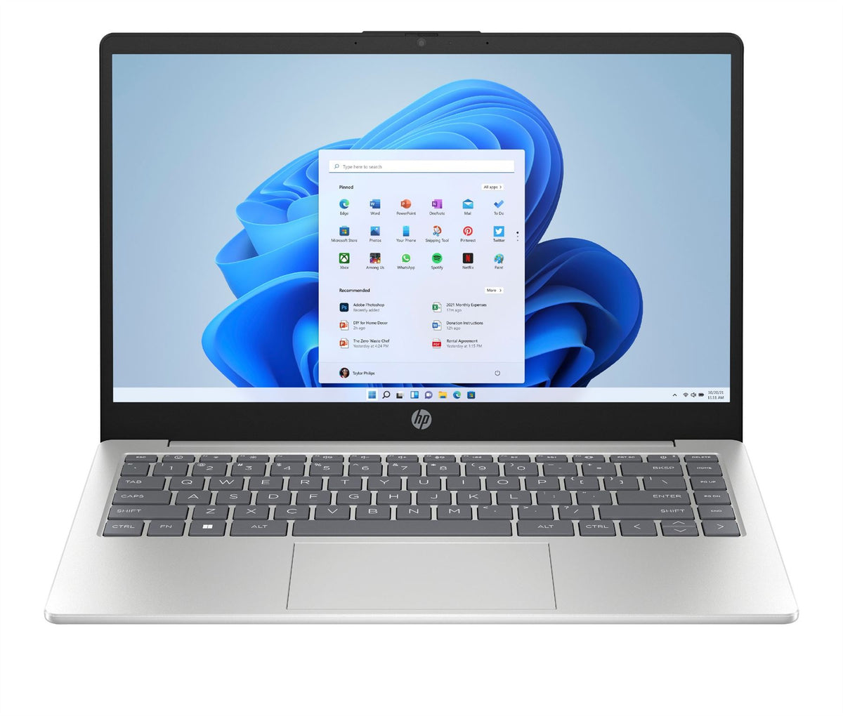 HP Laptop 14-ep1011nax Intel Core 3 100U 35.6 cm (14") HD 8 GB DDR4-SDRAM 512 GB SSD Wi-Fi 6 (802.11ax) Windows 11 Home Silver