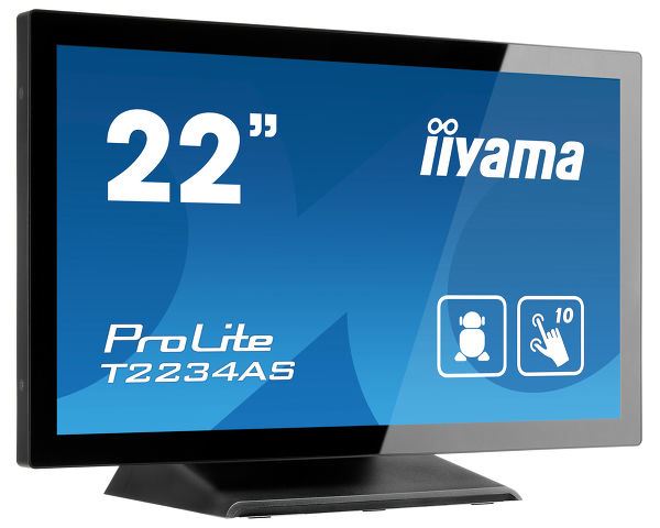 iiyama ProLite T2234AS-B1 Computer Monitor 54.6 cm (21.5") 1920 x 1080 pixels Full HD Touchscreen Multi-user Black
