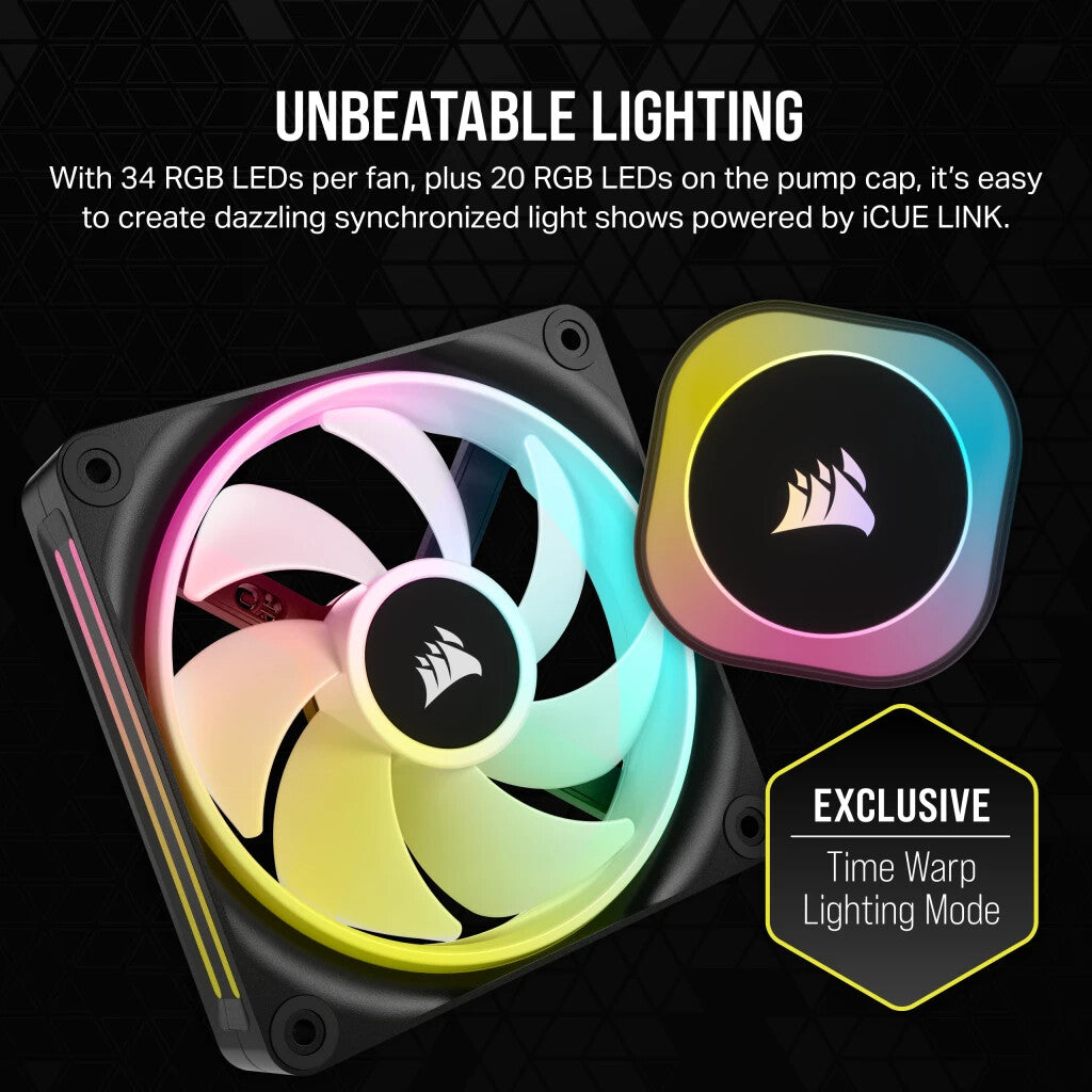 Corsair iCUE LINK H100i RGB - Liquid Processor Cooling Kit in Black - 240mm