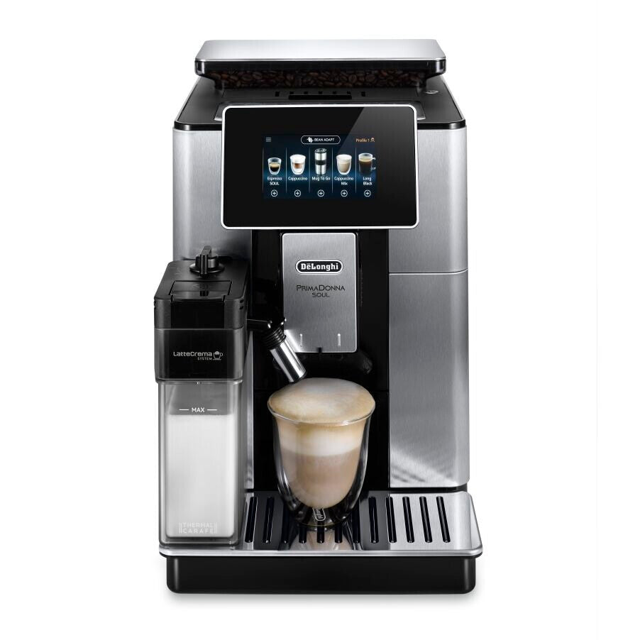 De'Longhi PrimaDonna Soul ECAM610.75.MB - Fully Automatic Bean to Cup Coffee Machine in Metal Black