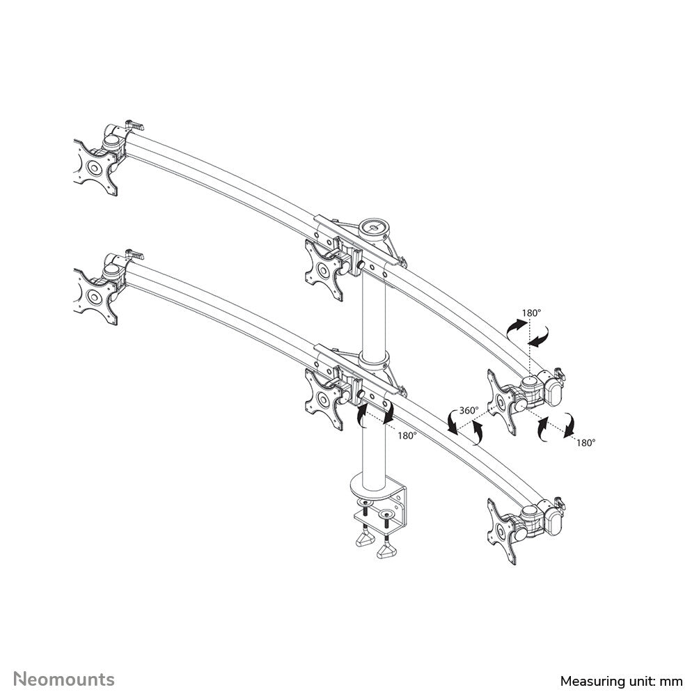 Neomounts FPMA-D700D6 - Desk monitor mount for 48.3 cm (19") to 68.6 cm (27")