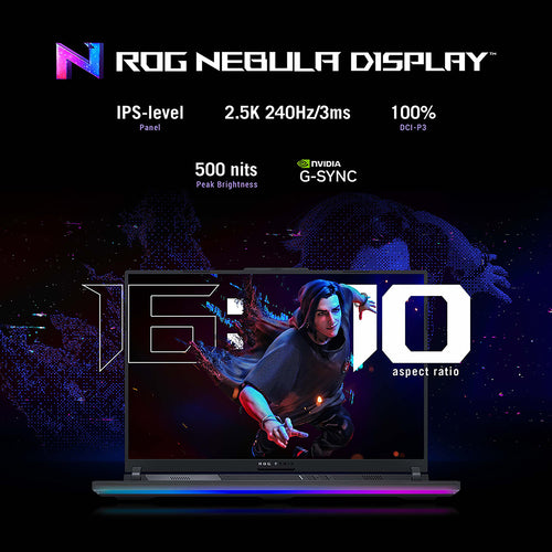 ASUS ROG Strix SCAR 18 Laptop - 45.7 cm (18") - Intel® Core™ i9-14900HX - 32 GB DDR5-SDRAM - 2 TB SSD - NVIDIA GeForce RTX 4090 - Wi-Fi 6E - Windows 11 Home - Black