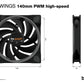 be quiet! Light Wings ARGB PWM High Speed - Computer Case Fan in Black - 140mm (Pack of 3)