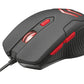 Varr VSETMPX4 Gaming Mouse and Mousepad Set - Wired USB-A Optical Backlit Mouse in Black/Red - 3,200 DPI