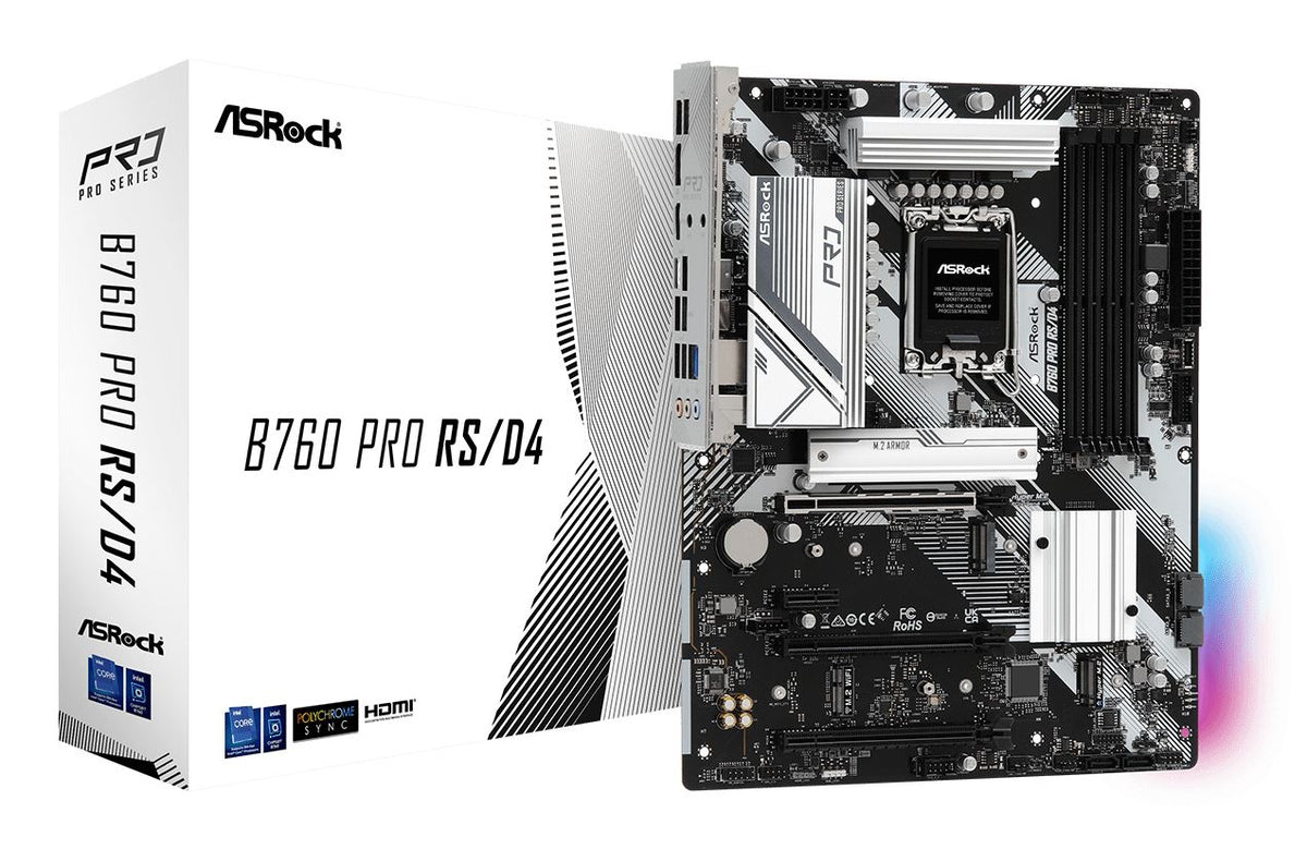 Asrock B760 Pro RS/D4 ATX motherboard - Intel B760 LGA 1700