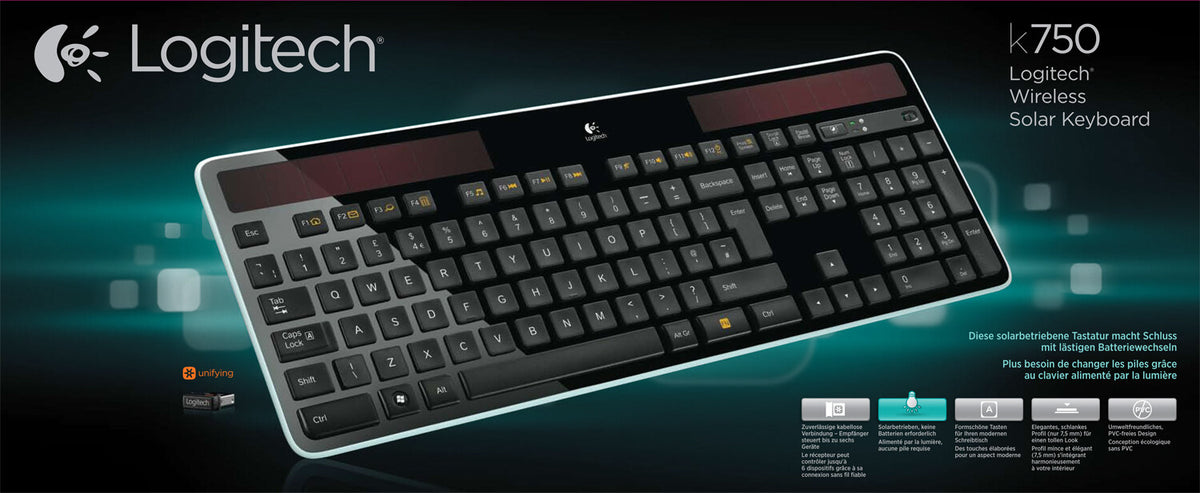 Logitech K750 - RF Wireless Solar Charging Keyboard