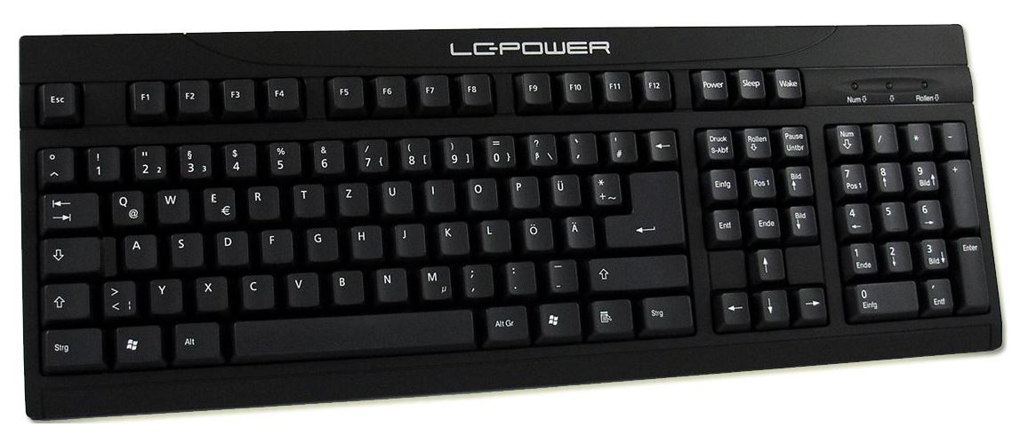 LC-Power BK-902 keyboard USB QWERTZ German Black