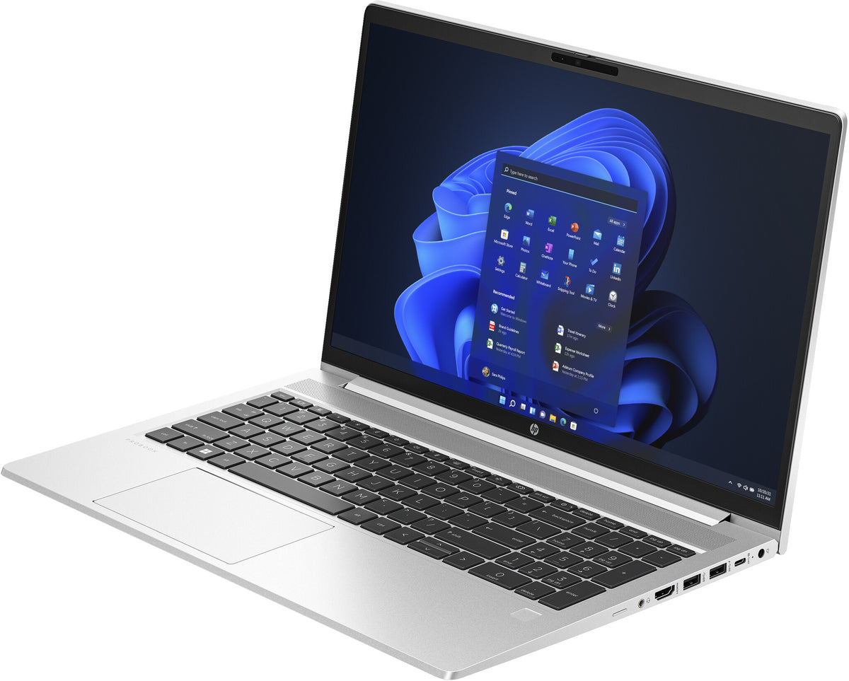 HP ProBook 455 G10 Laptop - 39.6 cm (15.6") - AMD Ryzen™ 5 7530U - 8 GB DDR4-SDRAM - 256 GB SSD - Wi-Fi 6E - Windows 11 Pro - Silver