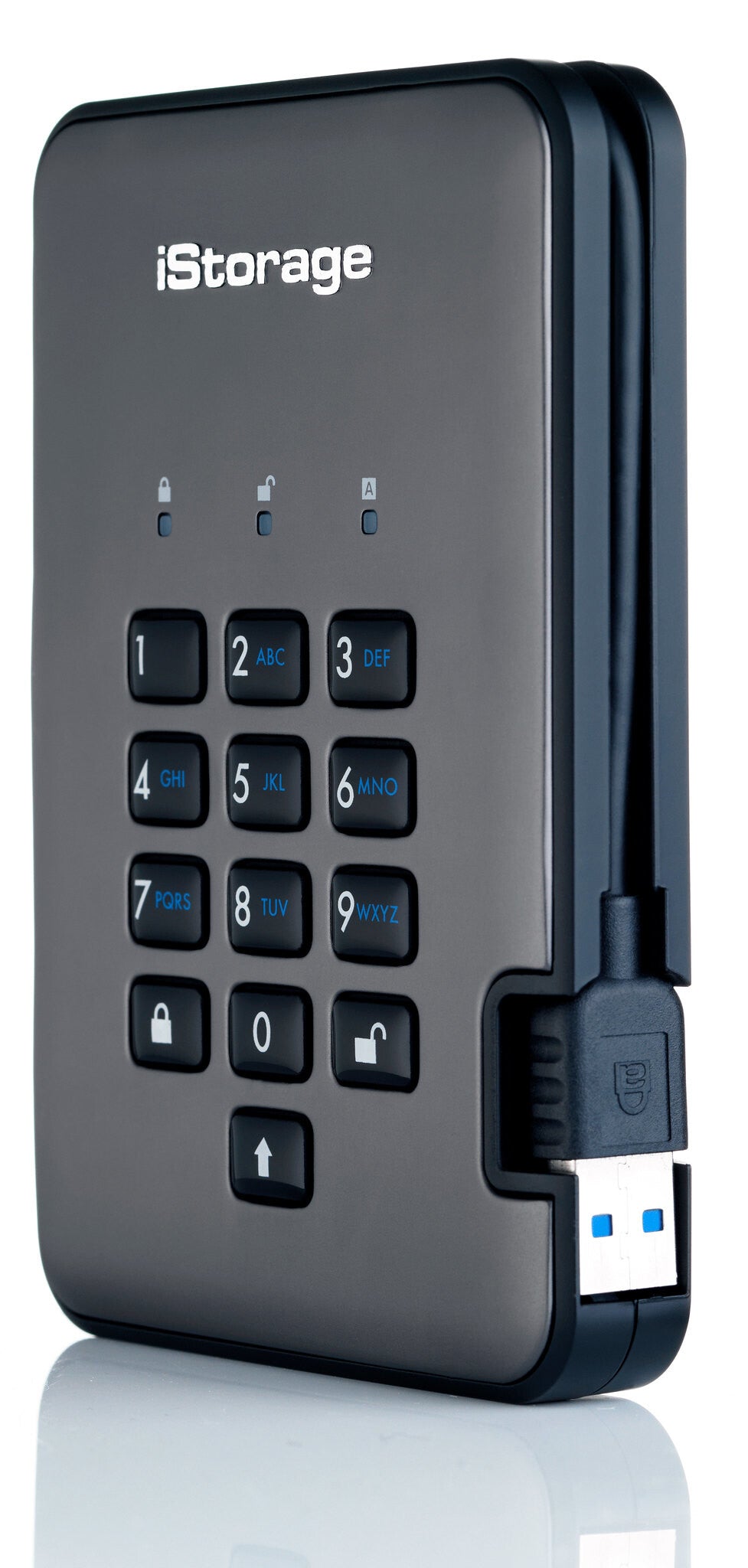 iStorage diskAshur PRO2 - Encrypted External hard drive in Grey - 3 TB