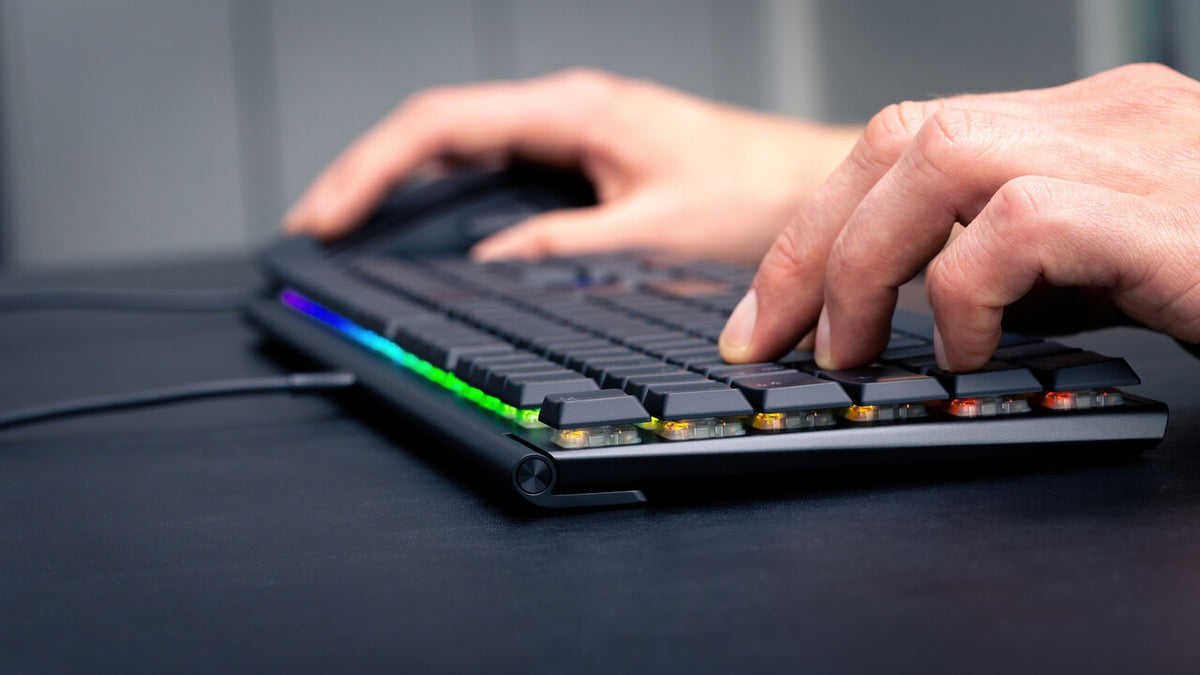 CHERRY MX Low Profile RGB - USB Wired RGB Mechanical Keyboard in Black (QWERTY UK)
