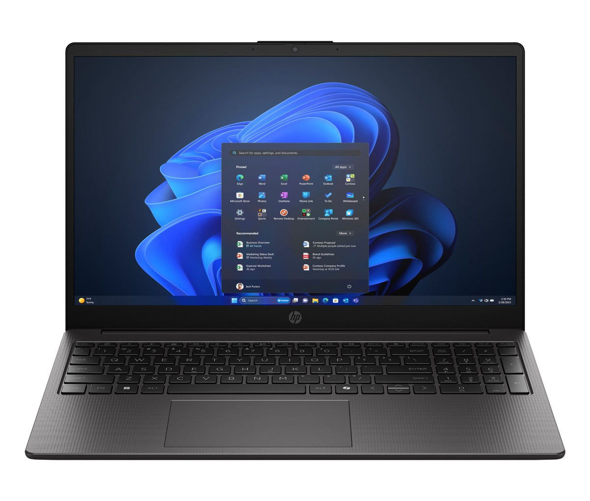 HP 250R 15.6 inch G10 Notebook PC Intel Core 5 120U 39.6 cm (15.6") Full HD 24 GB DDR5-SDRAM 256 GB SSD Wi-Fi 6 (802.11ax) Windows 11 Home Black