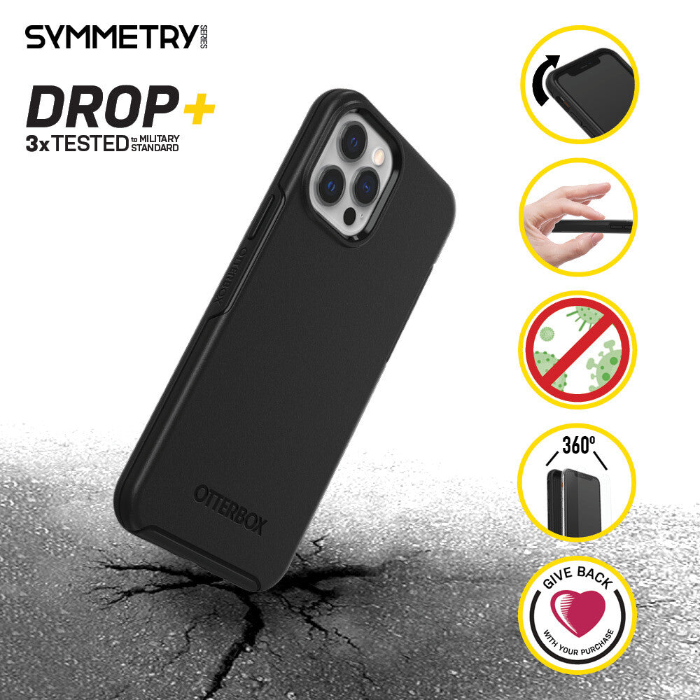 OtterBox Symmetry Series for iPhone 12 / 12 Pro in Black