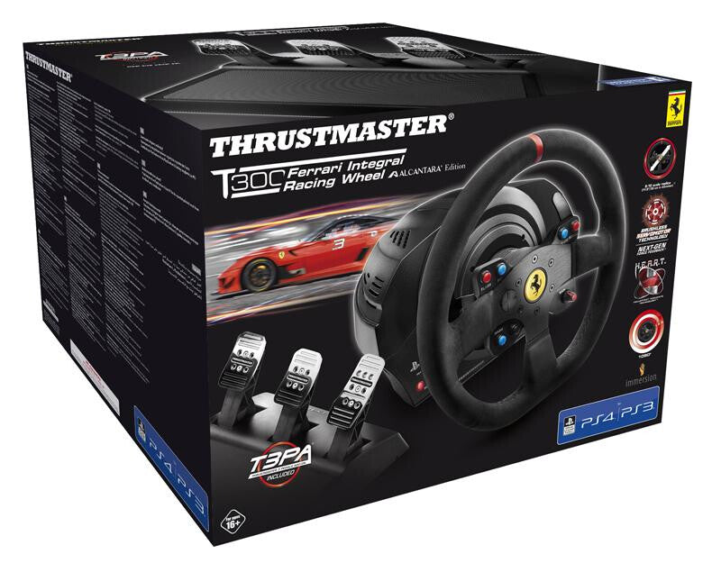 Thrustmaster T300 Ferrari "Alcantara Edition" - USB Wired Steering wheel + Pedals for PC / PS4 / PS3
