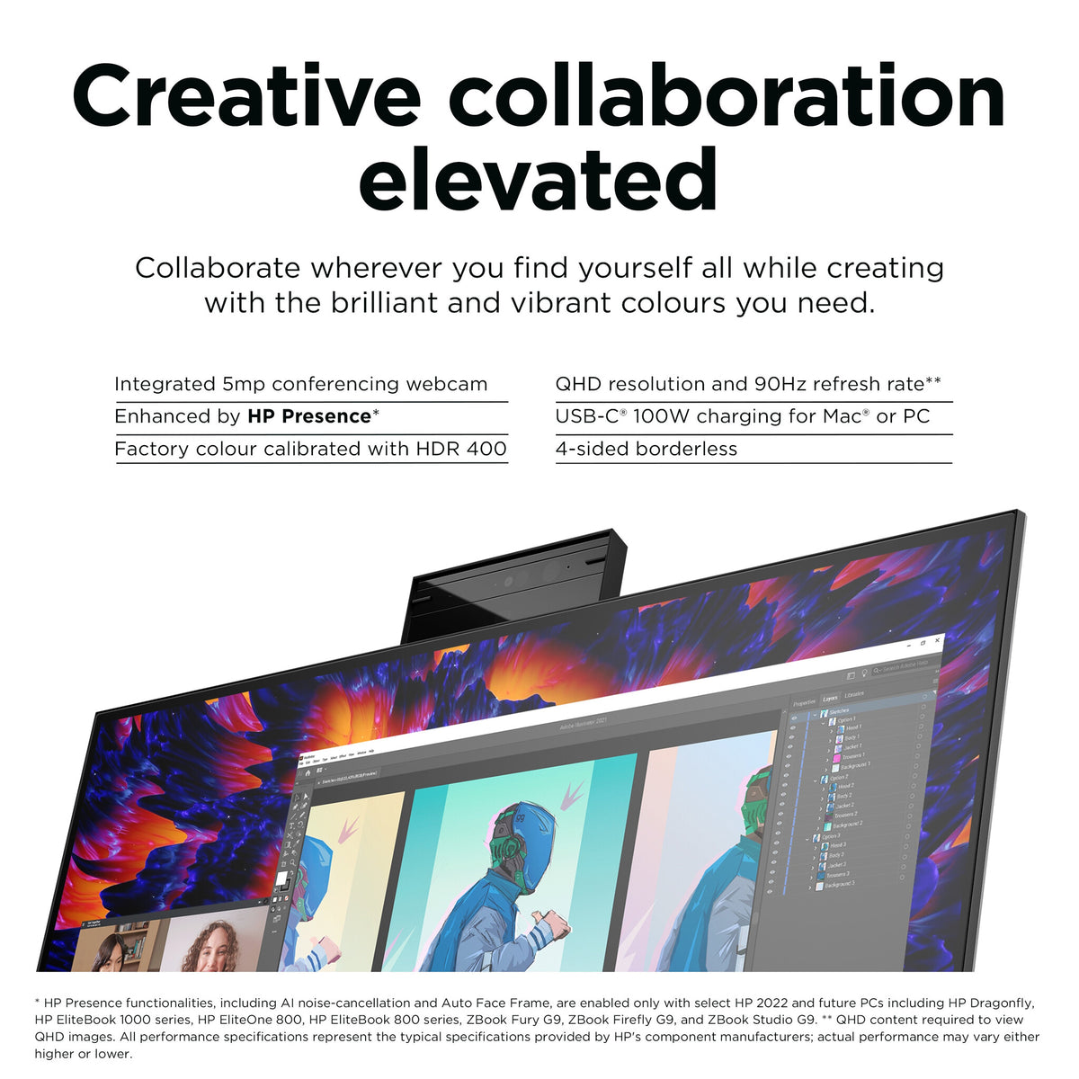 HP Z24M G3 - 60.5 cm (23.8") - 2560 x 1440 pixels Quad HD Monitor