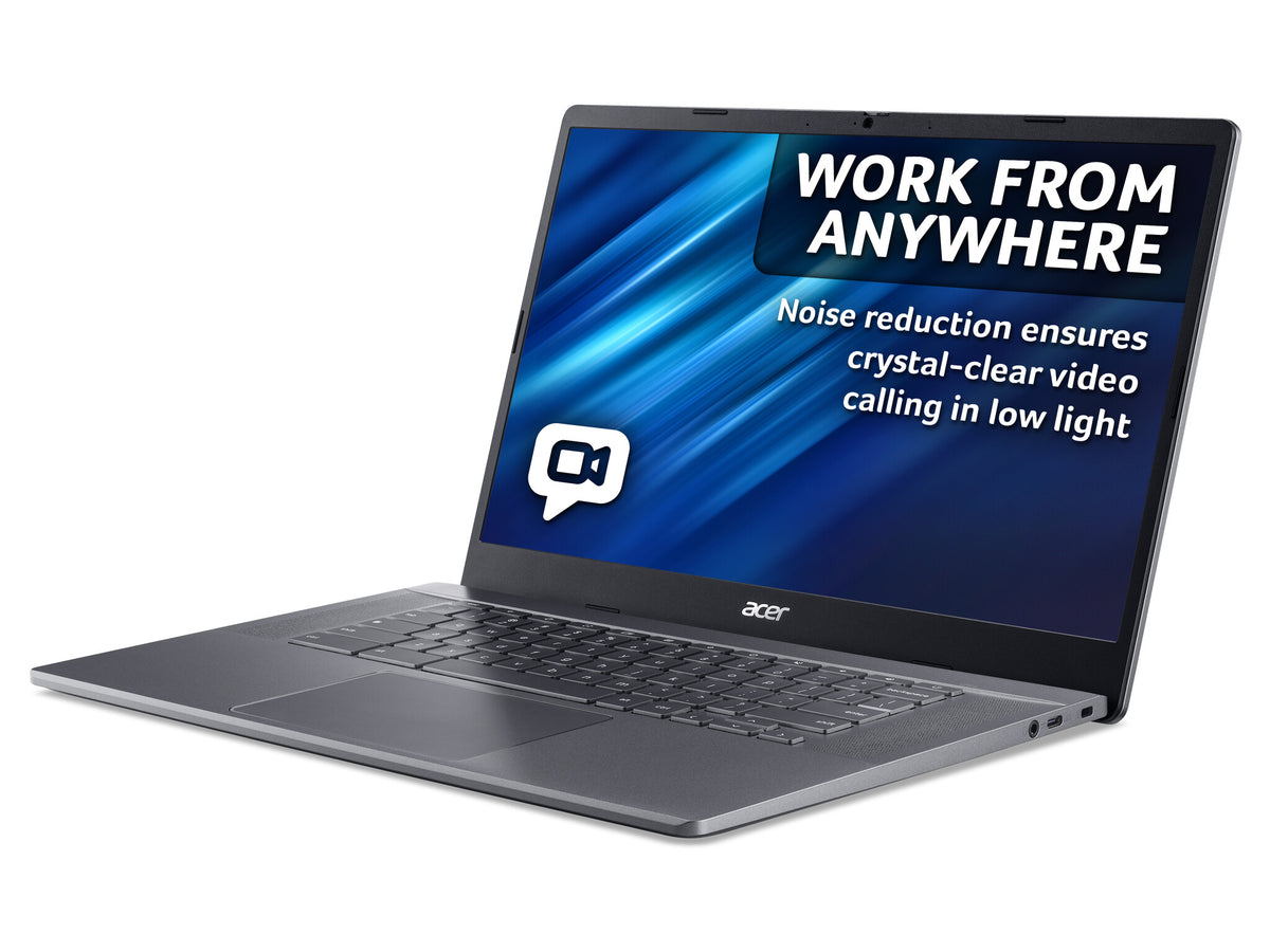 Acer Chromebook Plus 515 - 39.6 cm (15.6") - Intel® Core™ i5-1235U - 8 GB LPDDR5x-SDRAM - 256 GB SSD - Wi-Fi 6E - ChromeOS - Grey