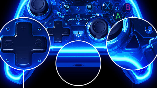 PDP Afterglow - Wired USB Gamepad for Xbox Series X|S in Transparent Blue