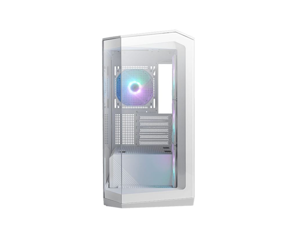 MSI MAG PANO M100R PZ - MicroATX Mid Tower Case in White