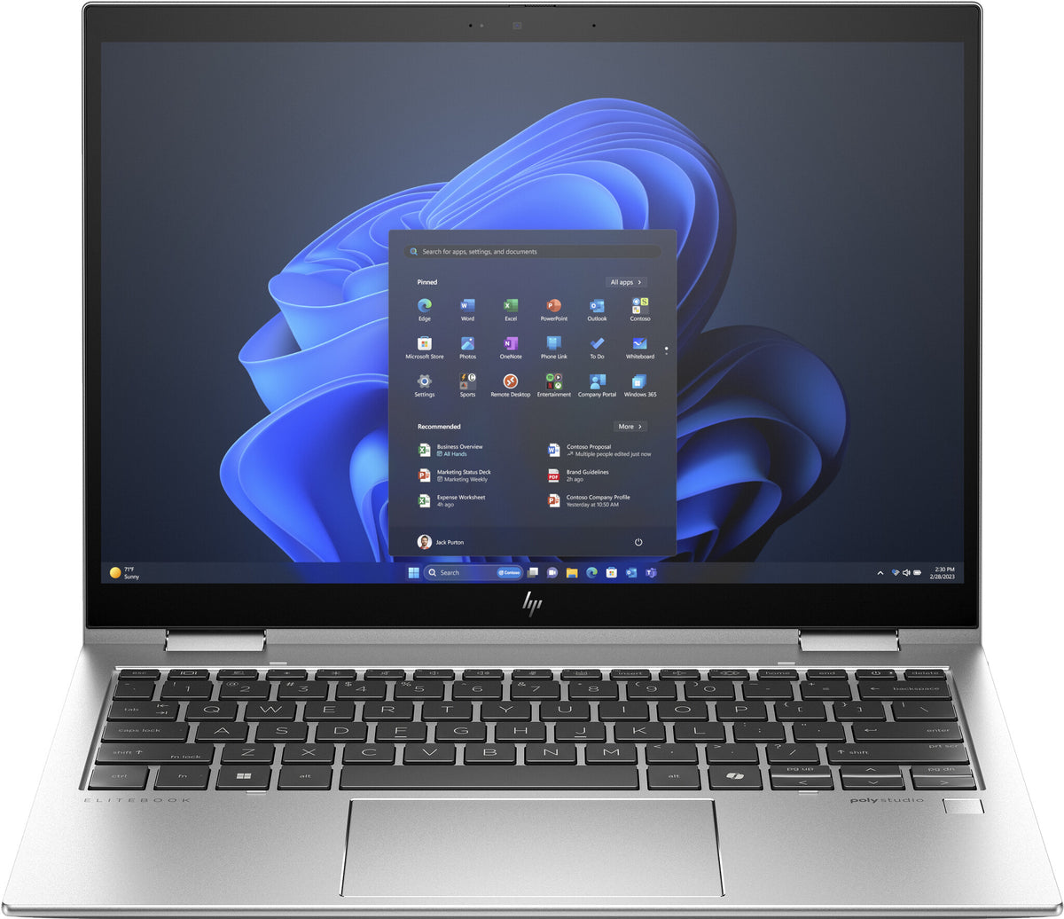 HP Elite x360 830 G11 Hybrid (2-in-1) - 33.8 cm (13.3&quot;) - Touchscreen - Intel Core Ultra 5 125U - 16 GB LPDDR5x-SDRAM - 512 GB SSD - Wi-Fi 6E - Windows 11 Pro - Silver