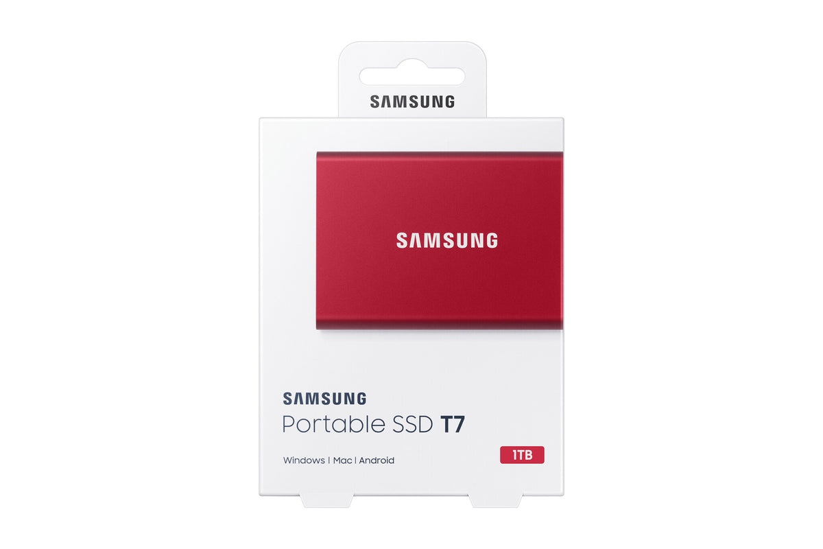 Samsung T7 1 TB Portable SSD in Red