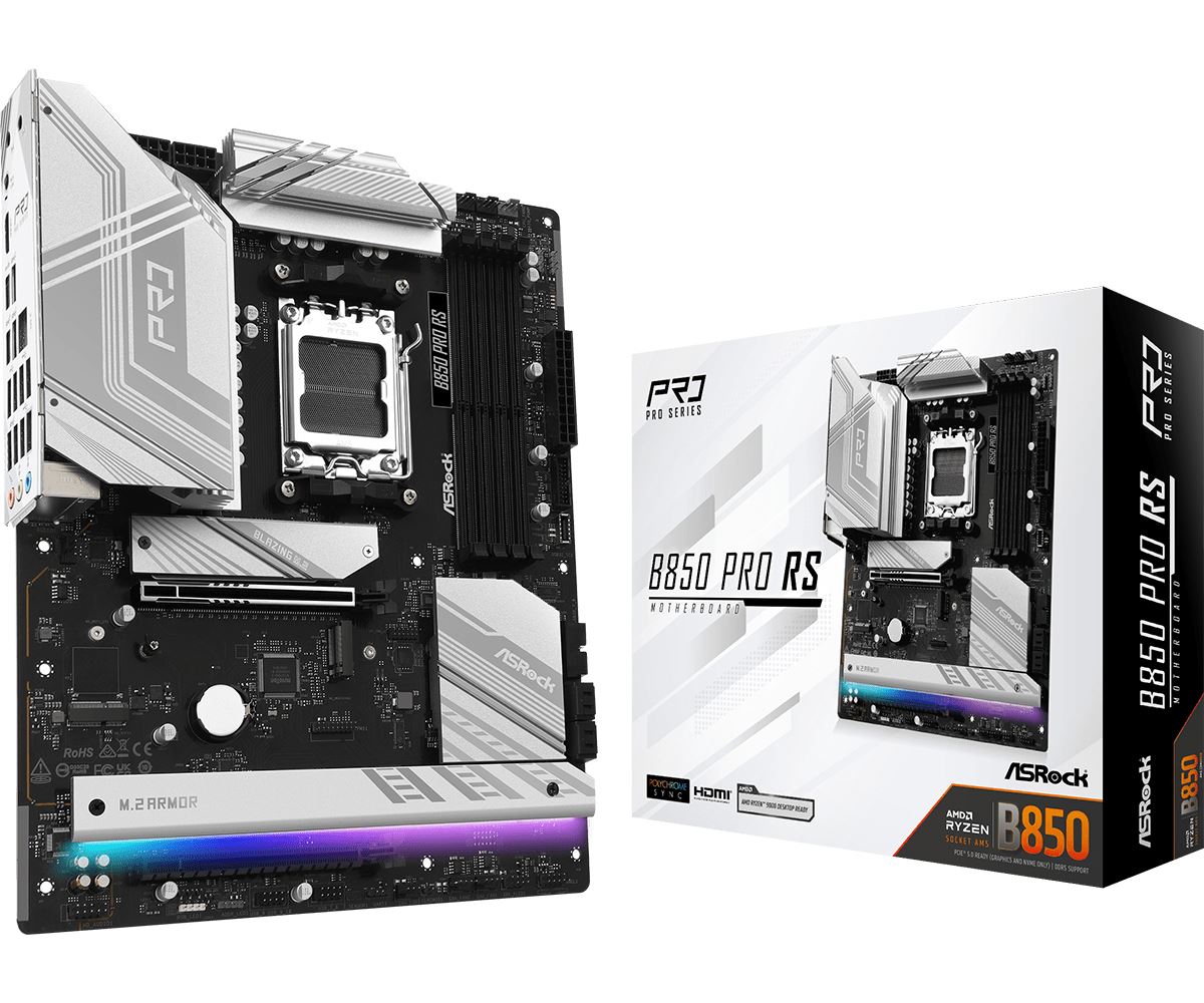 Asrock B850 Pro RS ATX motherboard - AMD B850 Socket AM5